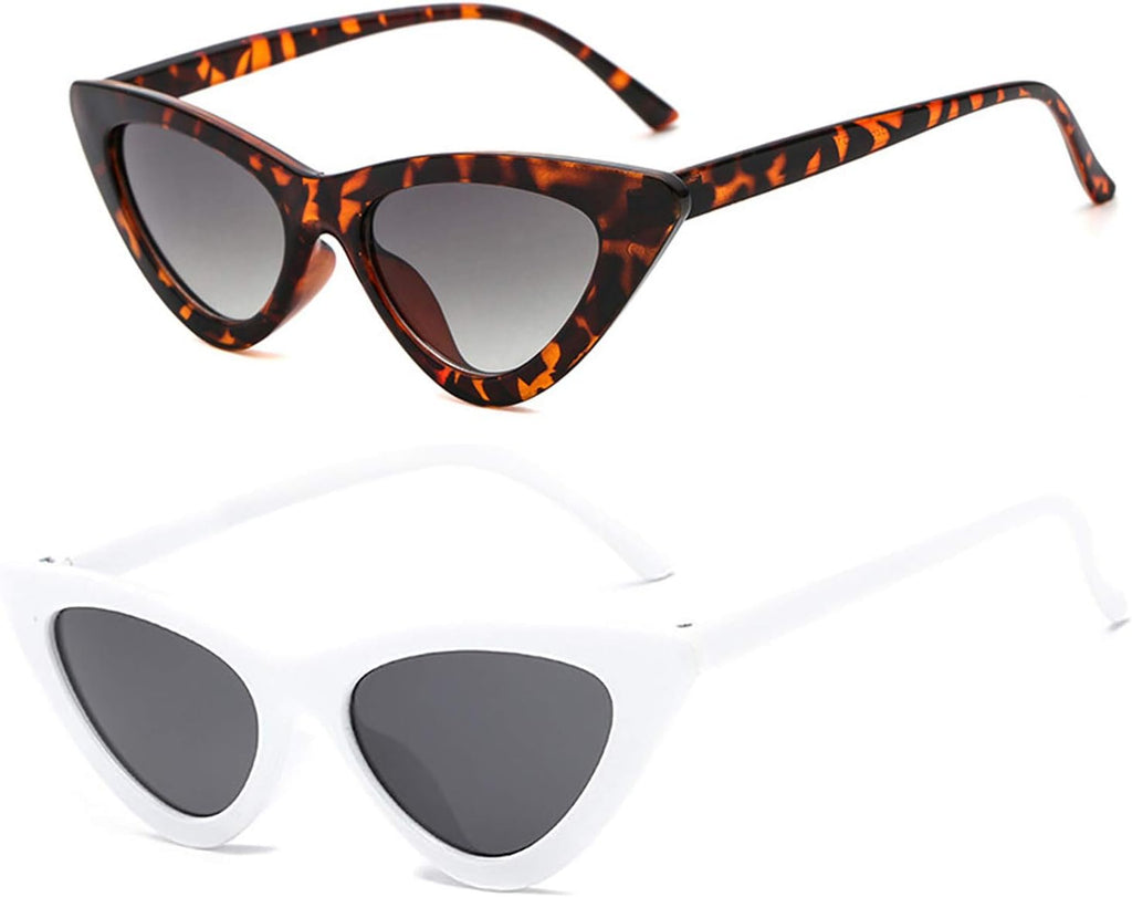 Cat Eye Sunglasses for Women, Retro Narrow Pointy Cateye Womens Sun Glasses