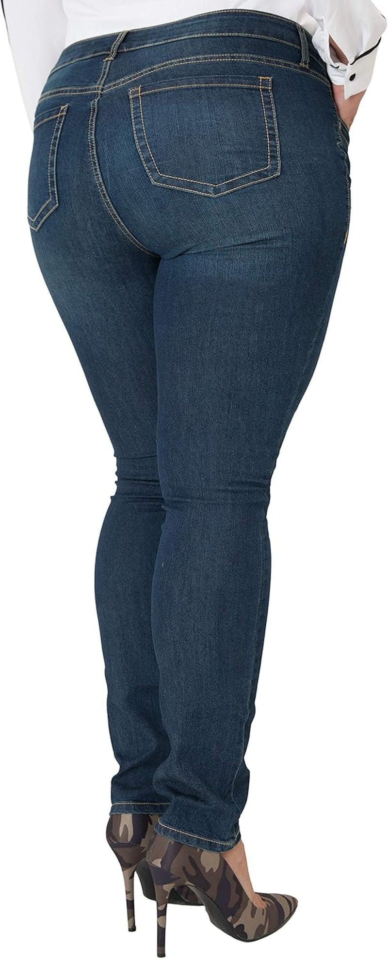 Plus Size Women'S Midrise Skinny Jeans